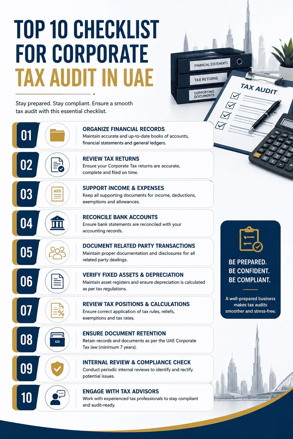 Top 10 Checklist for Corporate Tax in UAE
